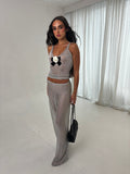 Chainmail silver CO ORD PANTS SET