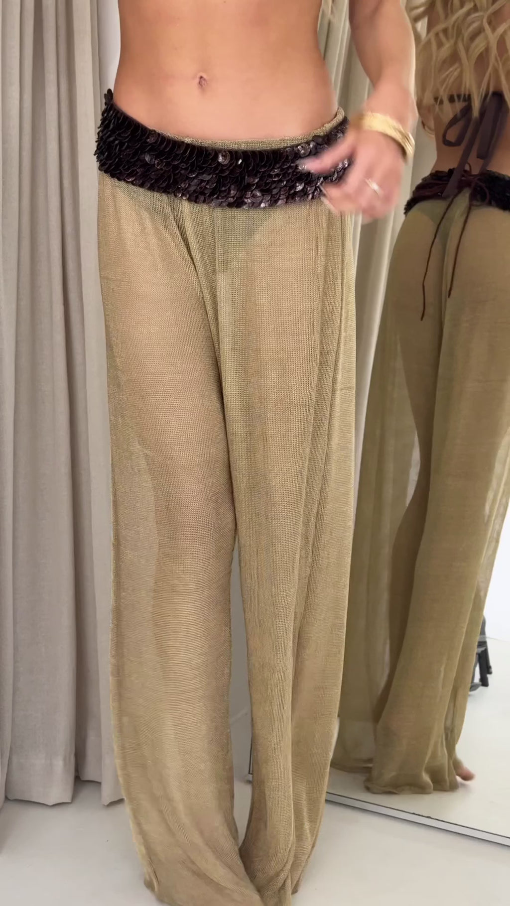 Brown Shell belt - IN STOCK