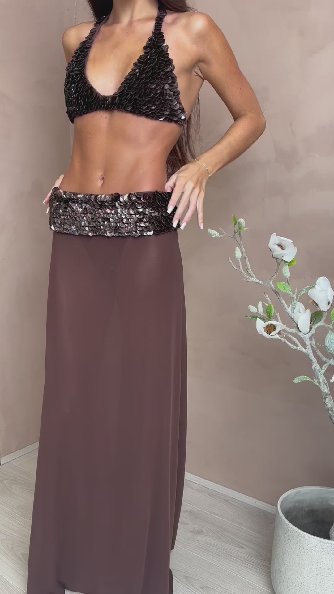 Mesh muse maxi - brown